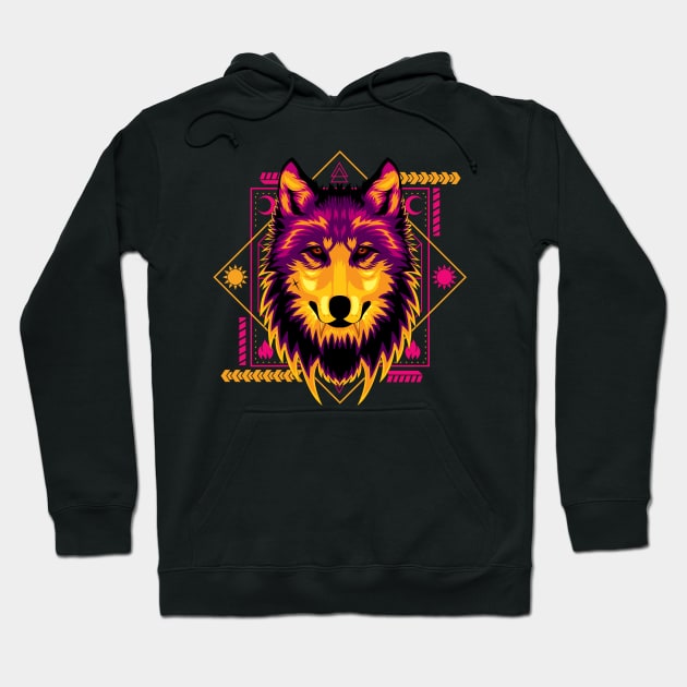 colorfull wolf Hoodie by SHINIGAMII